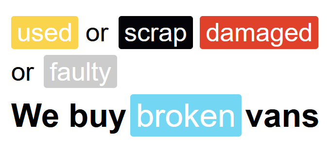 we buy broken vans